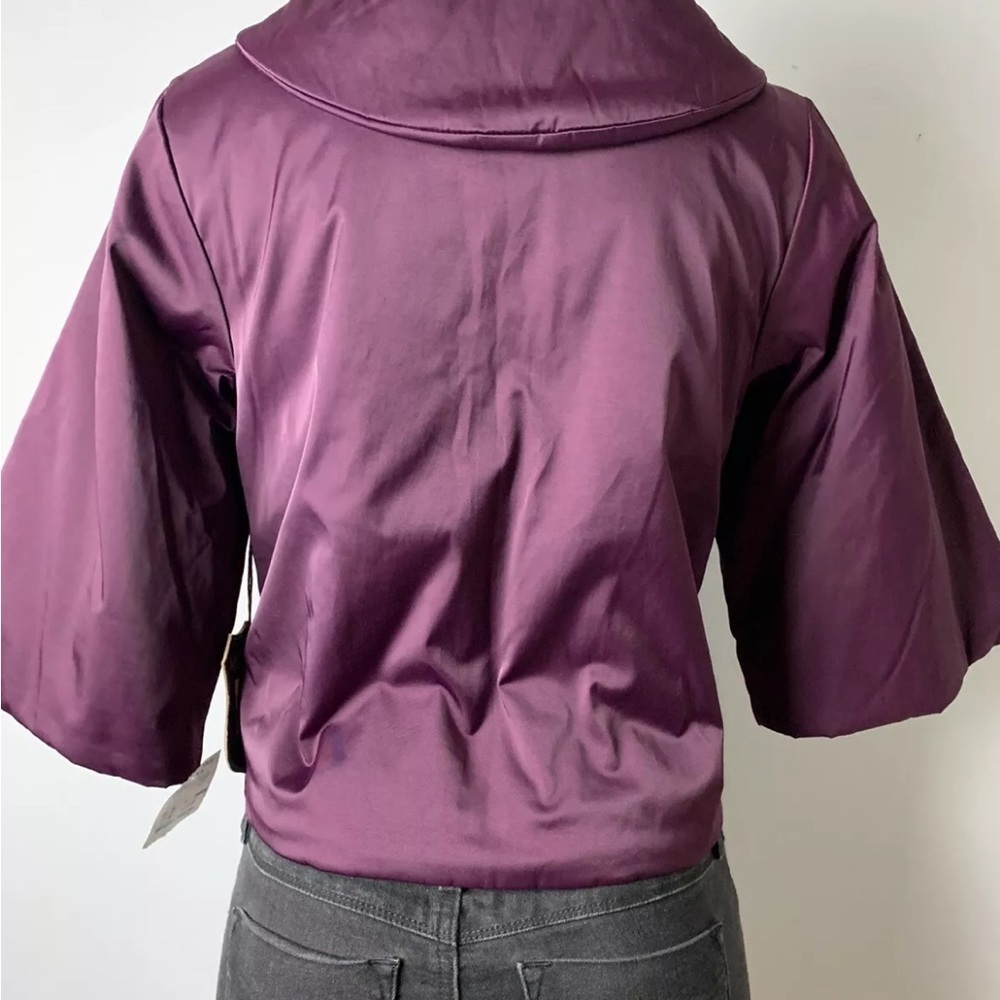 Millard Fillmore Burgundy Crop Top Jacket Women’s Size XS - Picture 6 of 10